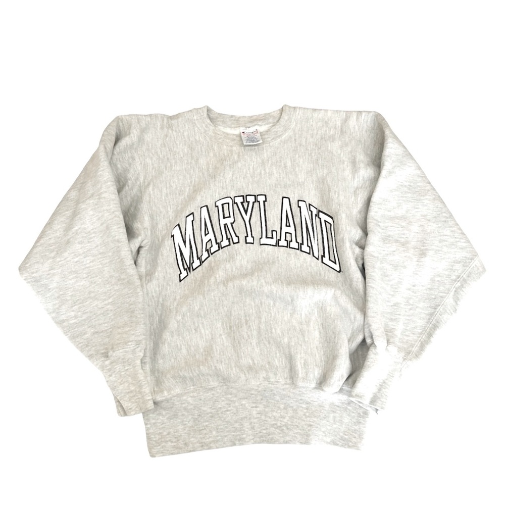VTG 90s 1990s University of Maryland Champion Reverse Weave Sweatshirt Size M
